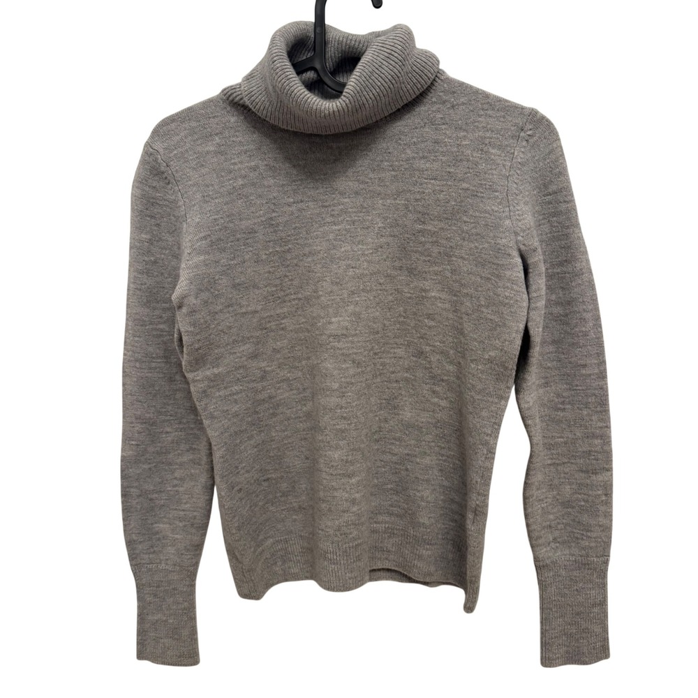 Banana Republic Gray Merino Wool Blend Turtleneck Sweater Size S